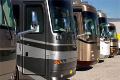 rvs parked in a row