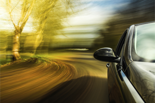 car driving on road